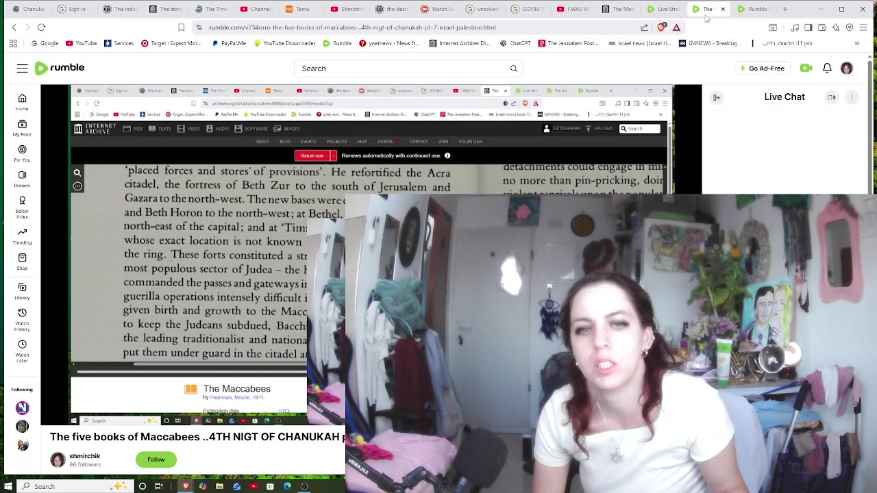 The five books of Maccabees ..4TH NIGT OF CHANUKAH pt 7 #israel #palestine