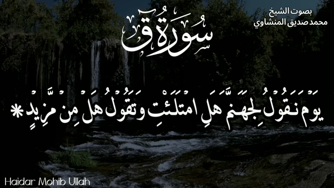Qur'an Recitation by Sheikh Siddiq Al-Minshawi