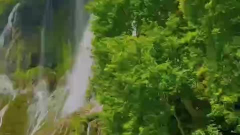 A high waterfall in the beautiful Zagros Mountains