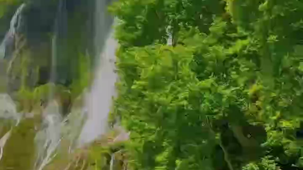 A high waterfall in the beautiful Zagros Mountains