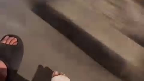 🤣 Man with Plastered Leg Hanging on Bike, Hits Same Broken Pole Again! 🚲😂
