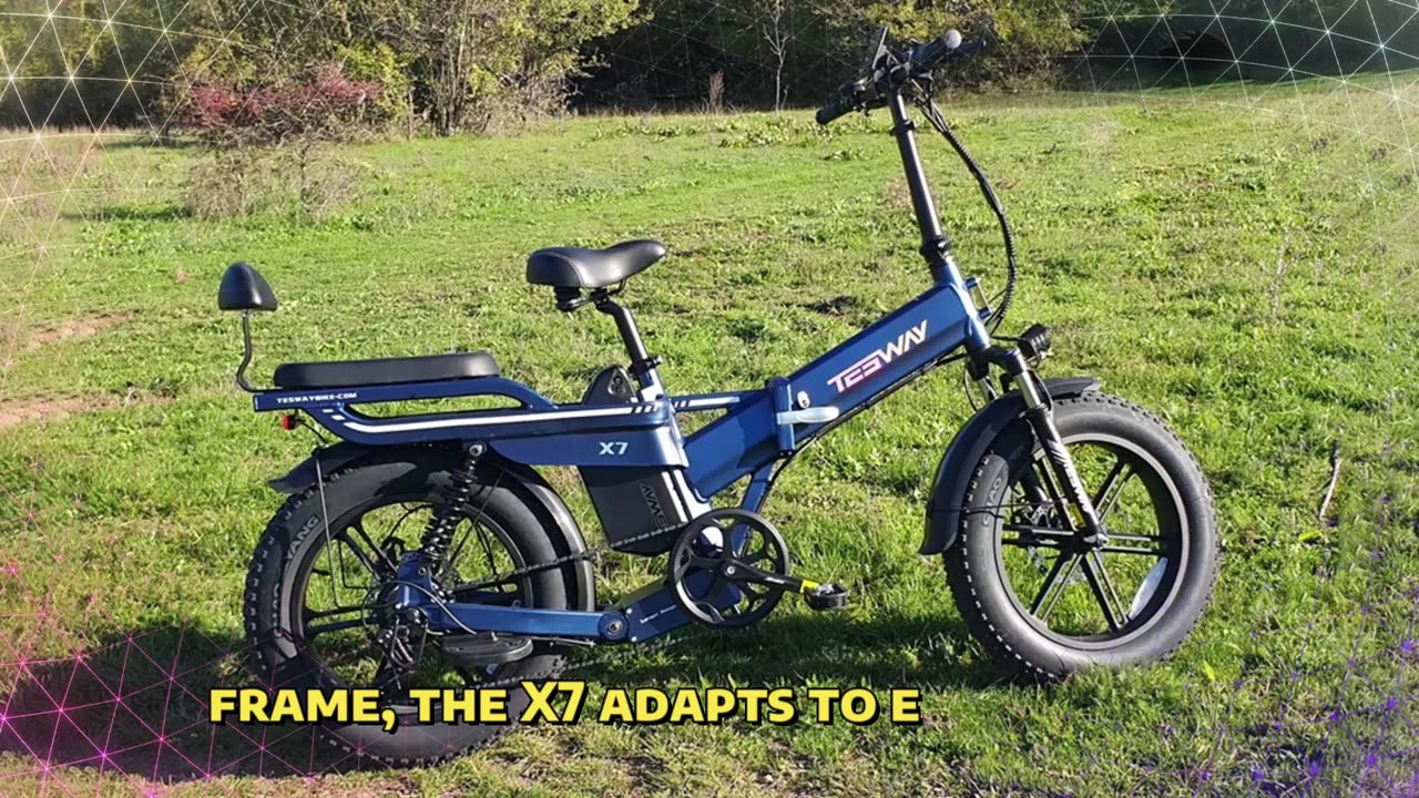 TESWAY X7 Folding Electric Bike for Adults 750W Motor 48V 25Ah Battery Fat Tire Electric Bicycle
