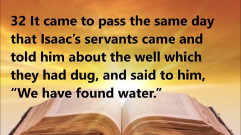 God’s blessing for Isaac in the form of a well.