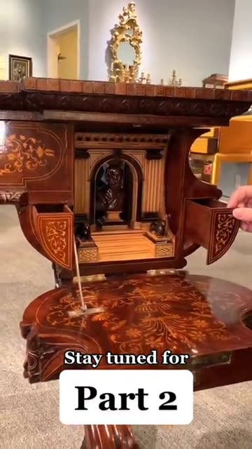 Writing desk table with hidden mechanisms
