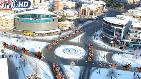 Hüseyingazi'de Karlı Yılbaşı - Snowy New Year's and Christmas celebrations in Hüseyingazi