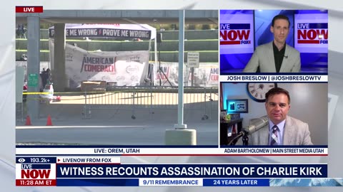 Witness recounts assassination of Charlie Kirk