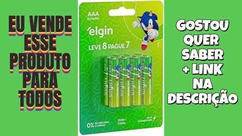 Pilha Alcalina AAA com 8 unidades Elgin Palito