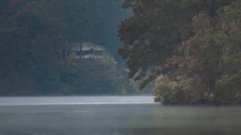 Soothing River House In The Rain