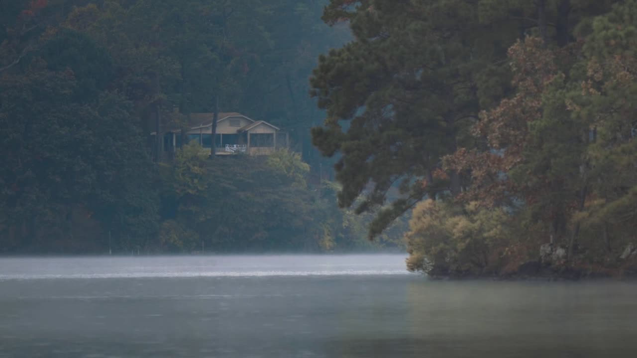 Soothing River House In The Rain