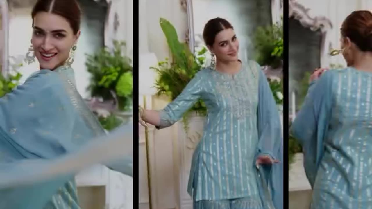 Soft & Stylish Powder Blue Suit Set for a Graceful Look | Biba