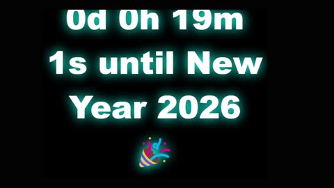 New Years 2026 countdown