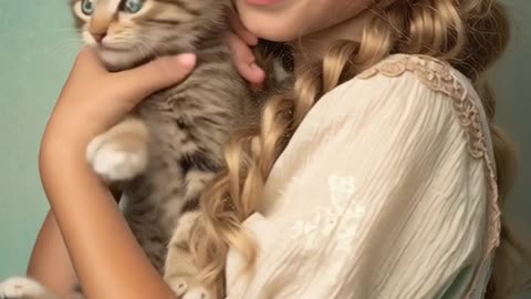 This little girl and her kitten just cured my anxiety. 🥹