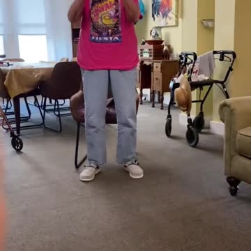 The kind of dance that elderly people do in a nursing home happy lif
