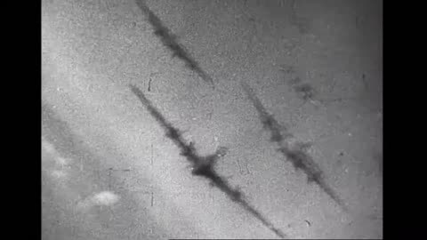 B-17 Flying Fortresses and B-24 Liberators under the guns of Luftwaffe fighters