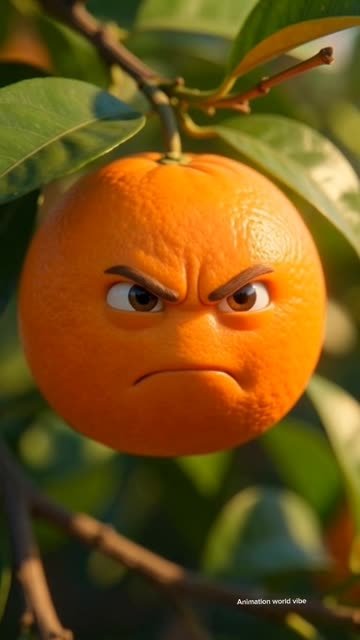 The Angriest Fruits Ever! 😡🥭🍊 #shorts #funny#asmr #animation #viral #kawaiifood #ai #cute #viral