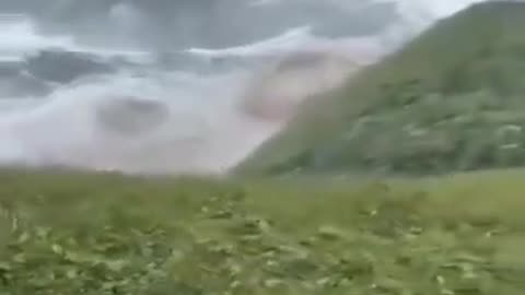 Man walking his dog captures moment tsunami waves reach Russia's Kamchatka Peninsula