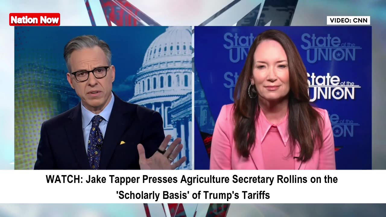 Jake Tapper Grills Sec. Rollins on Trump's Tariffs