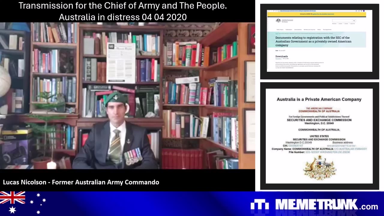 Transmission for the Chief of Army and The People