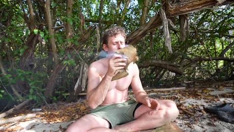 5 Days Solo Island Survival No Food, Water, or Shelter_part10