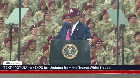 President Trump Delivers Remarks at Fort Bragg