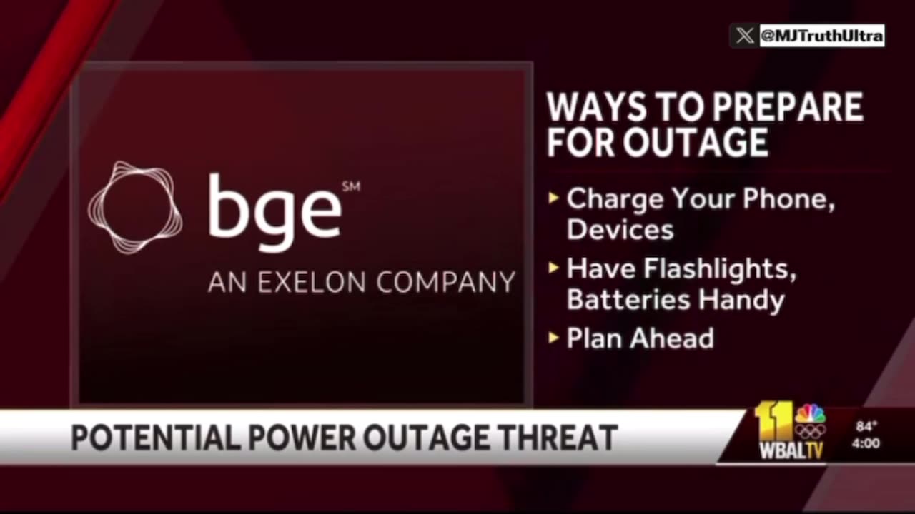 Maryland BGE Warns Of Possible Widespread Blackouts for 1+ Million Residents