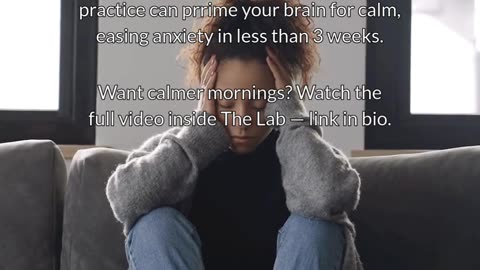 If mornings spike your anxiety… try this before bed