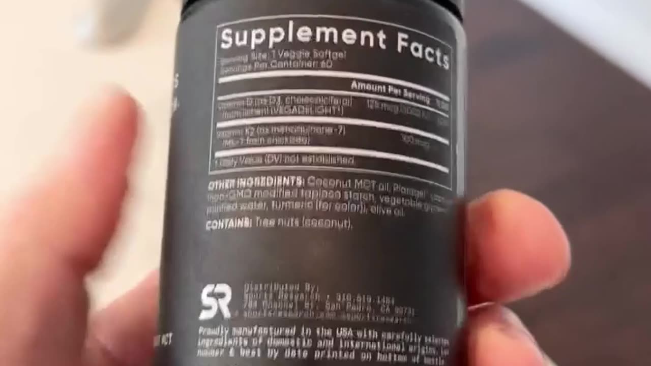 Sports Research Vitamin D3 + K2 – Vegan Bone & Immune Support with MCT Oil 💪🌱💊