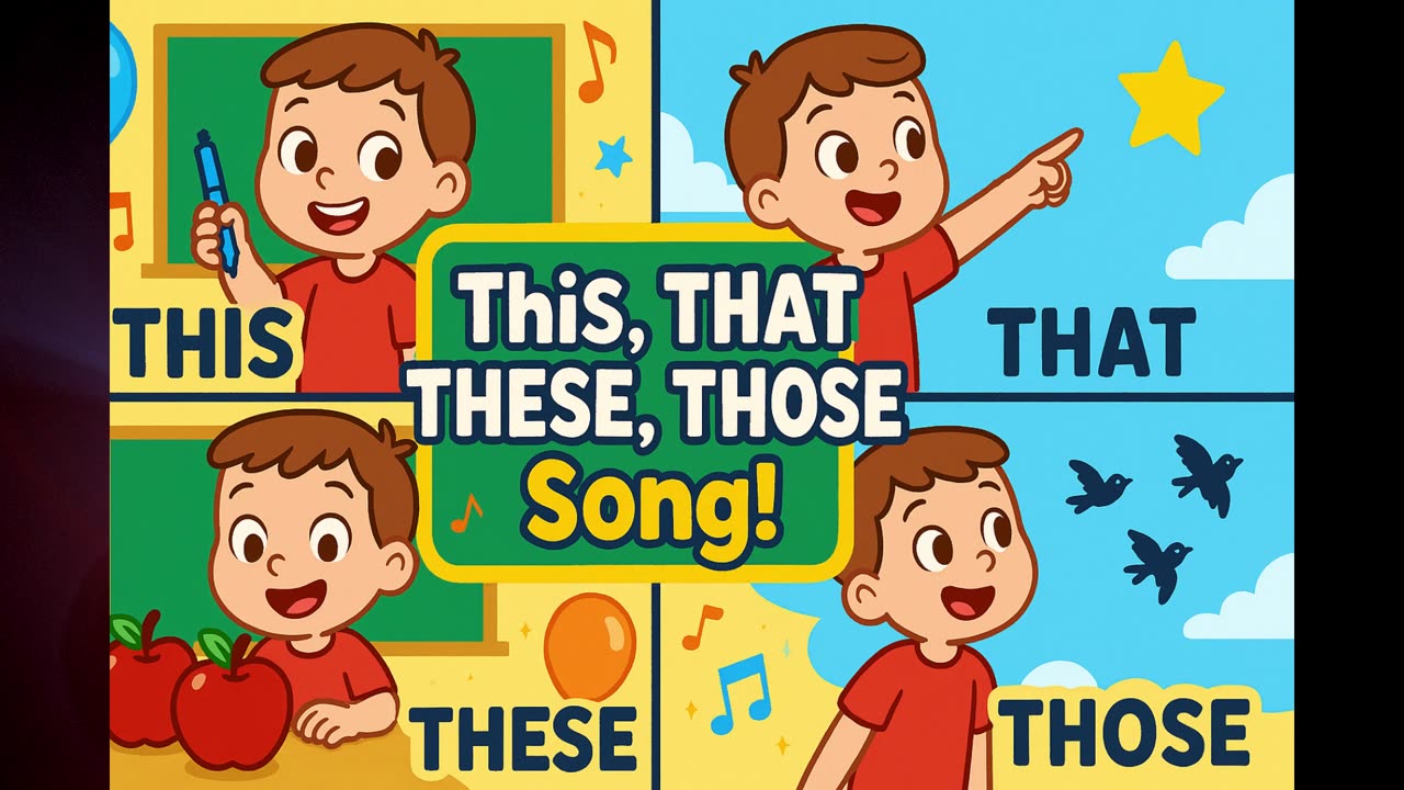 This, That, These, Those Song 🎵 | Aprende Inglés Fácil y Divertido (Creado con IA)