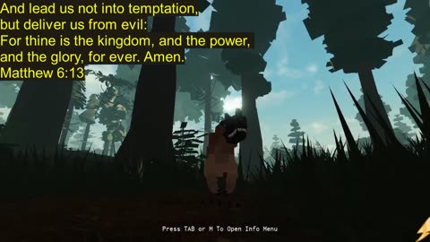 Dinosaur Bible Verse of Awesomeness Matthew 6:13 KJV