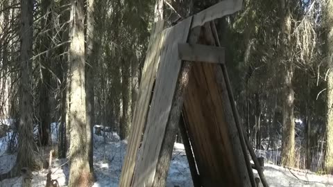SOLO LIVING IN A LOG CABIN OFF GRID