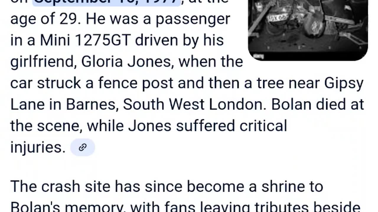 DERANGED HORRORS - VOL. 1,062: THE DEATH OF MARC BOLAN