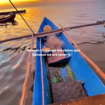 Women challenge the status quo because we are never it.