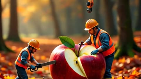 big apple cutting