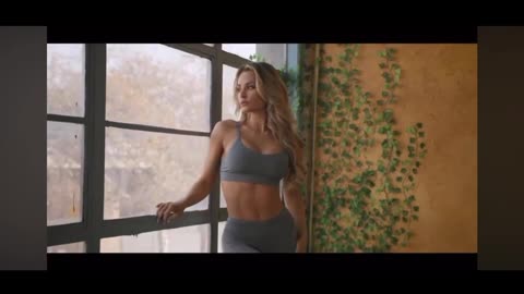 Anna Katharina #1 attractive blonde dream woman posing in beautiful bikini and training outfit