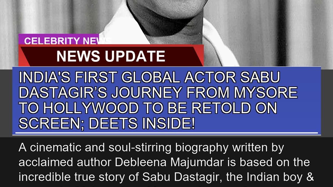 Indias First Global Actor Sabu Dastagirs Journey