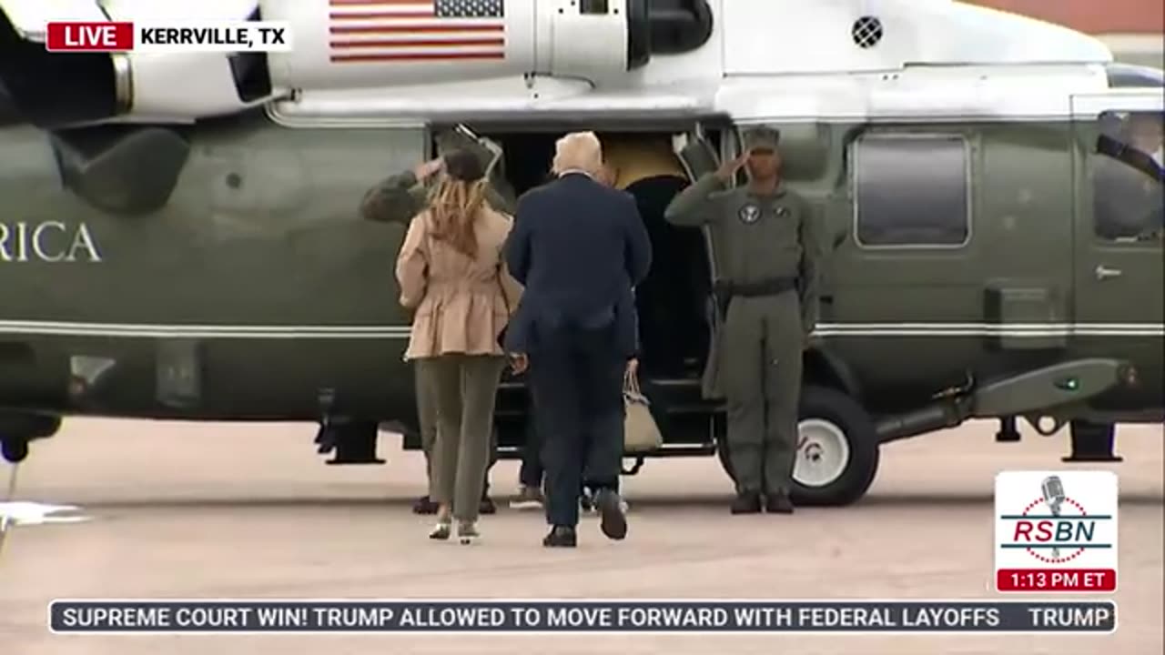 TRUMP GOES TO TEXAS TO SEE THE FLOOD