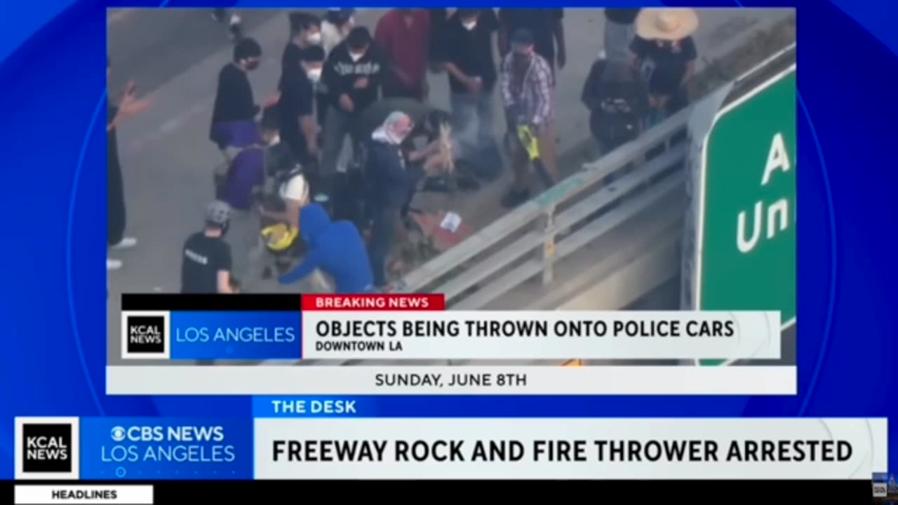 Anti-ICE Protester Who Tried Burning an LAPD Patrol Vehicle at the 101 Freeway ARRESTED