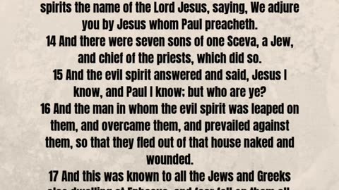Acts 19: 11:20 King James Version Bible KJV Scripture Reading #scriptureoftheday