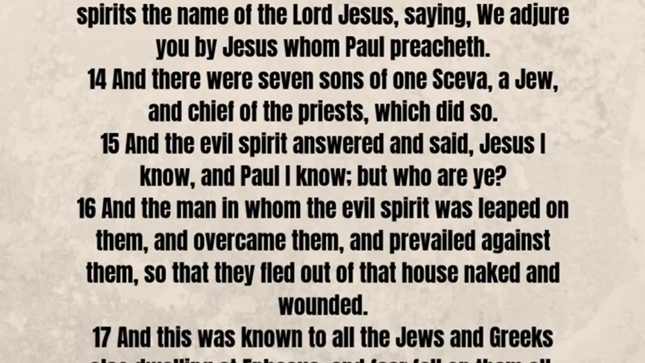 Acts 19: 11:20 King James Version Bible KJV Scripture Reading #scriptureoftheday