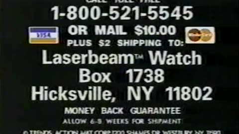 Laserbeam Watch TV Commercial from 1987