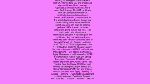 Configuring a custom HTTPS certificate on a Netgear Switch (e.g. GS724T)