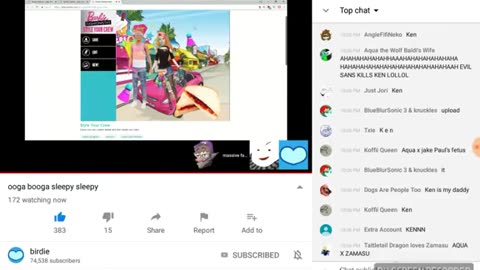 (REUPLOAD) Aqua drama in birdie's live stream