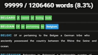 I read 100k words of the dictionary (Reading the Dictionary Live)