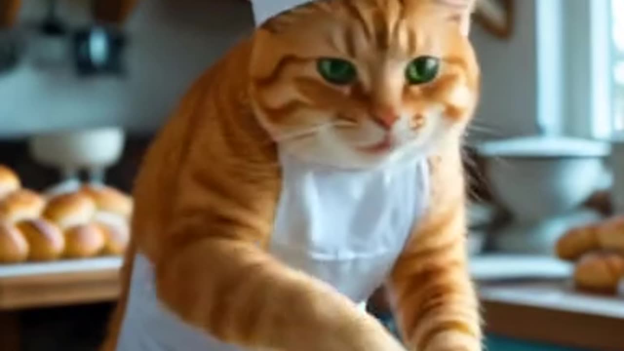The Purrfect Baker: Cat Kneads Bread Like a Pro