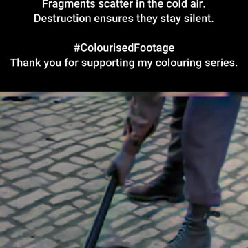 Breaking Steel US Troops Destroy Captured Weapons #ColourisedHistory