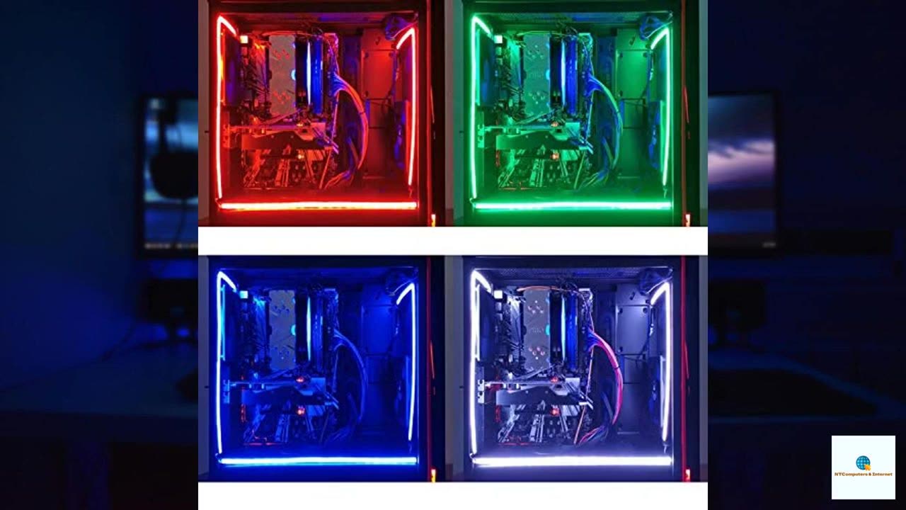 airgoo NEON RGB LED Strip for PC, 15.75 x 0.55 x 0.28 inches diffused Silicon Rubber Tube,