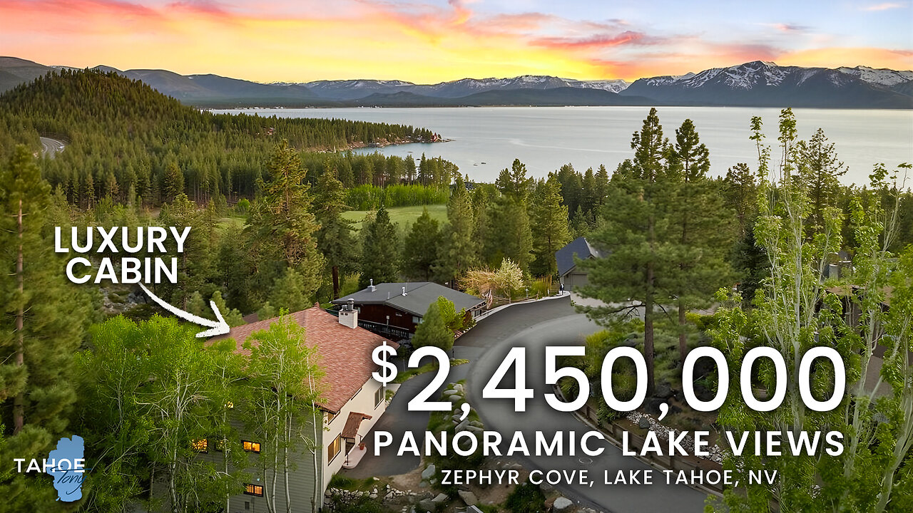 Inside a PANORAMIC Lake and Mountain View Cabin in Lake Tahoe