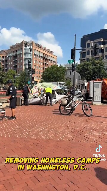 Police are clearing homeless encampments in Washington, D.C.