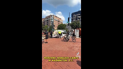 Police are clearing homeless encampments in Washington, D.C.