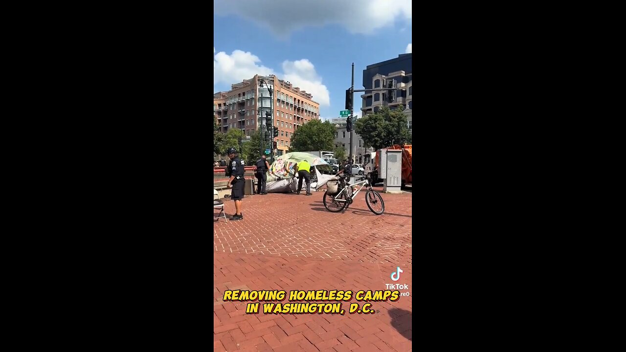 Police are clearing homeless encampments in Washington, D.C.